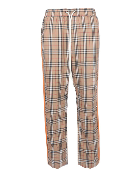 High Street Hip Hop Dance Harajuku Style Side Grid Plaid Straight Trousers