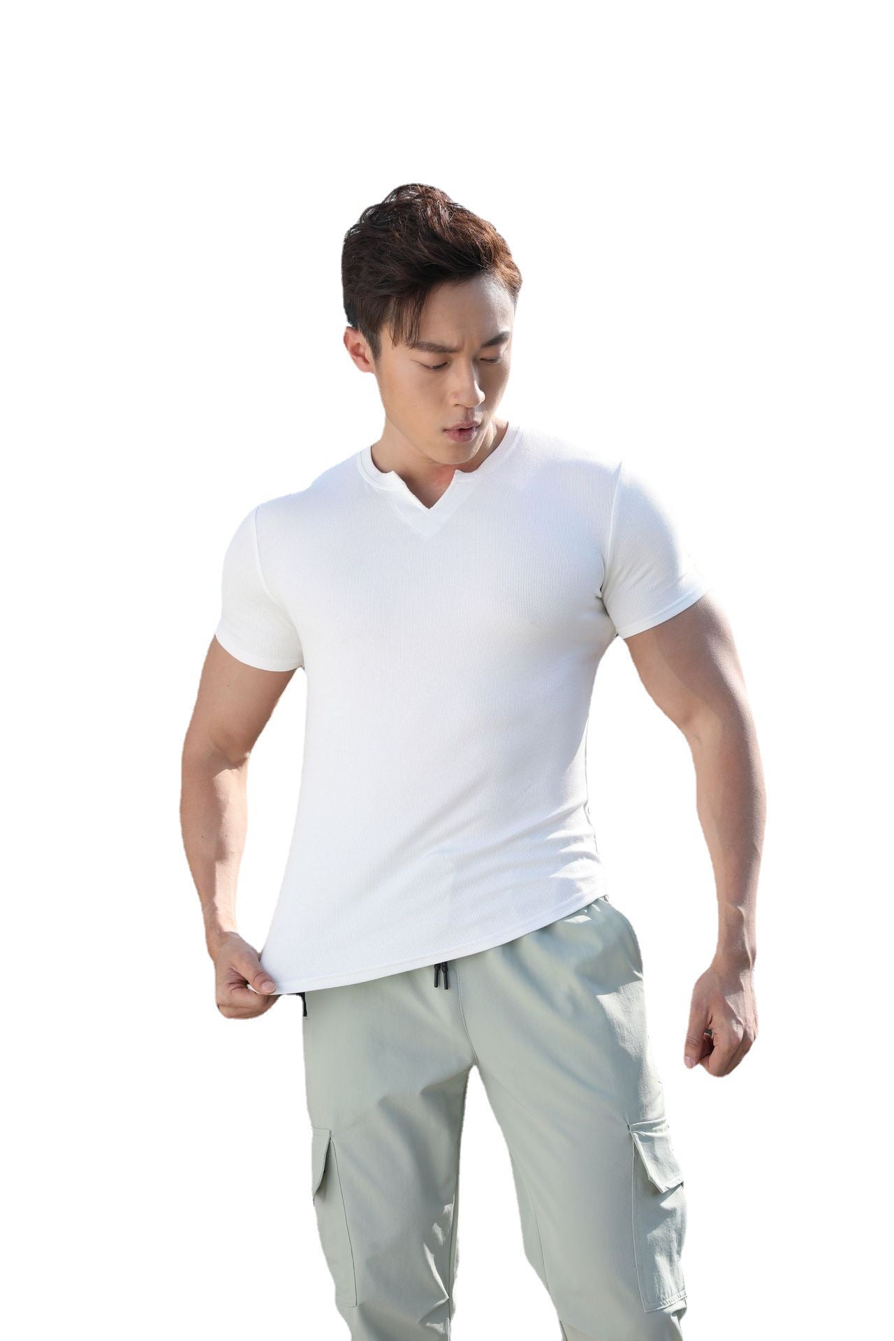 Men's sports Quick-drying Running Slim t-shirt