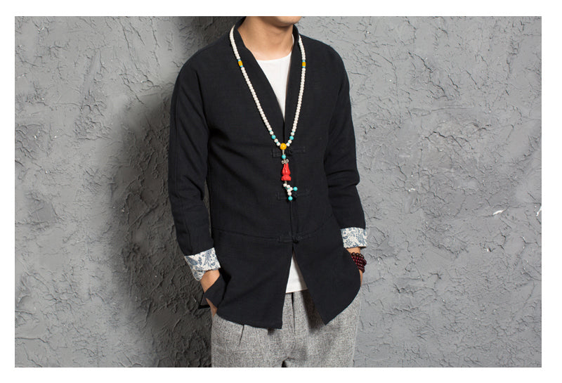 Chinese style retro V-neck  jacket