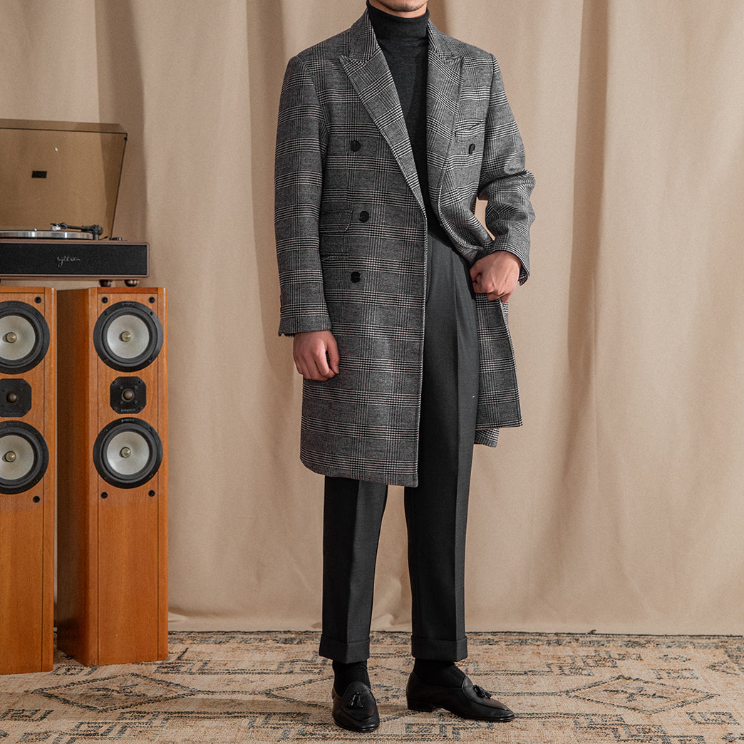 Buckingham Double Breasted Wool Blend Polo Coat