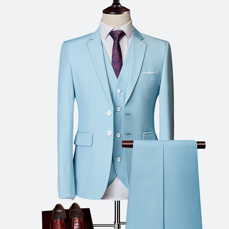 Men's professional three-piece business suit