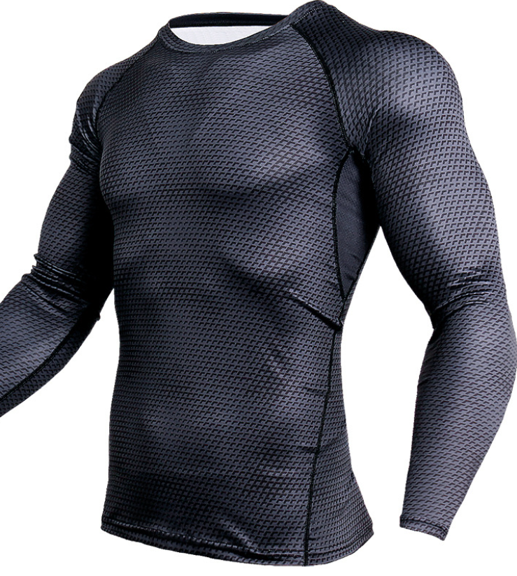 Camiseta de compresión para hombre, camiseta para correr y gimnasio, camiseta transpirable de secado rápido
