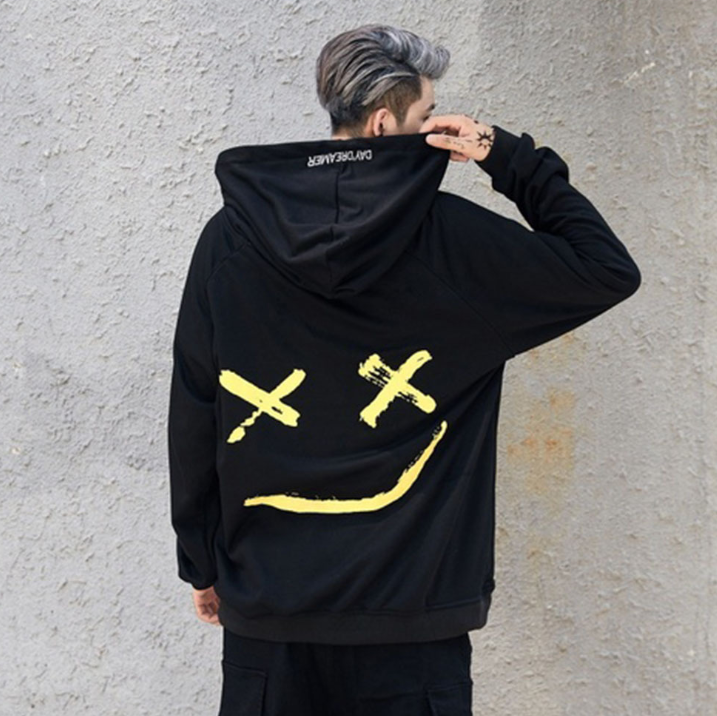 Smiley Stitching Hoodie