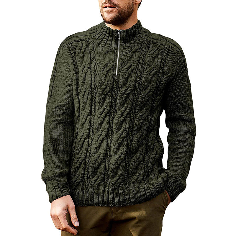 Men's Half High Neck Long Sleeve Sweater