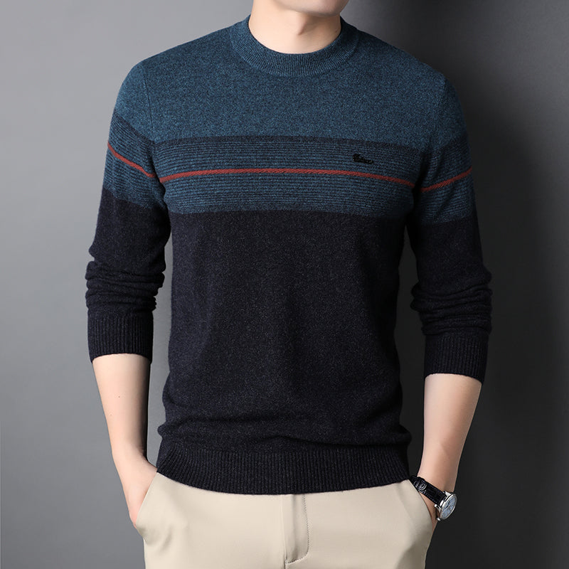 Men's Pure Wool Crewneck Knitted Sweater