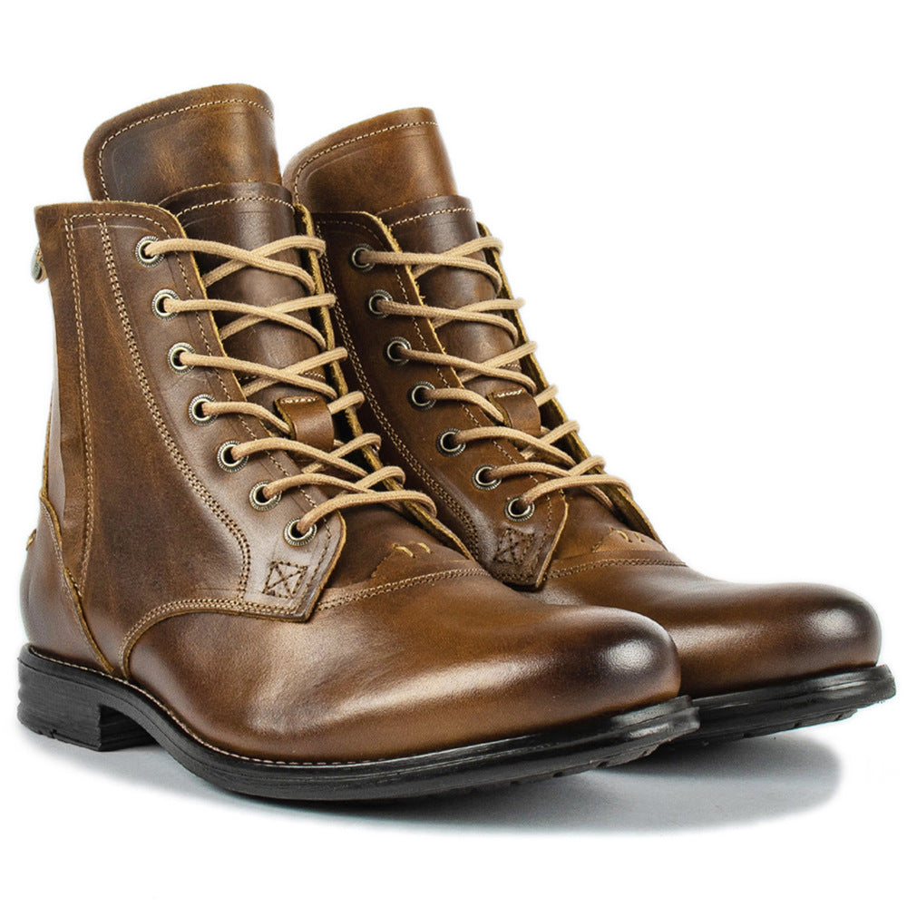 Men Boots Retro Lace-up Boot