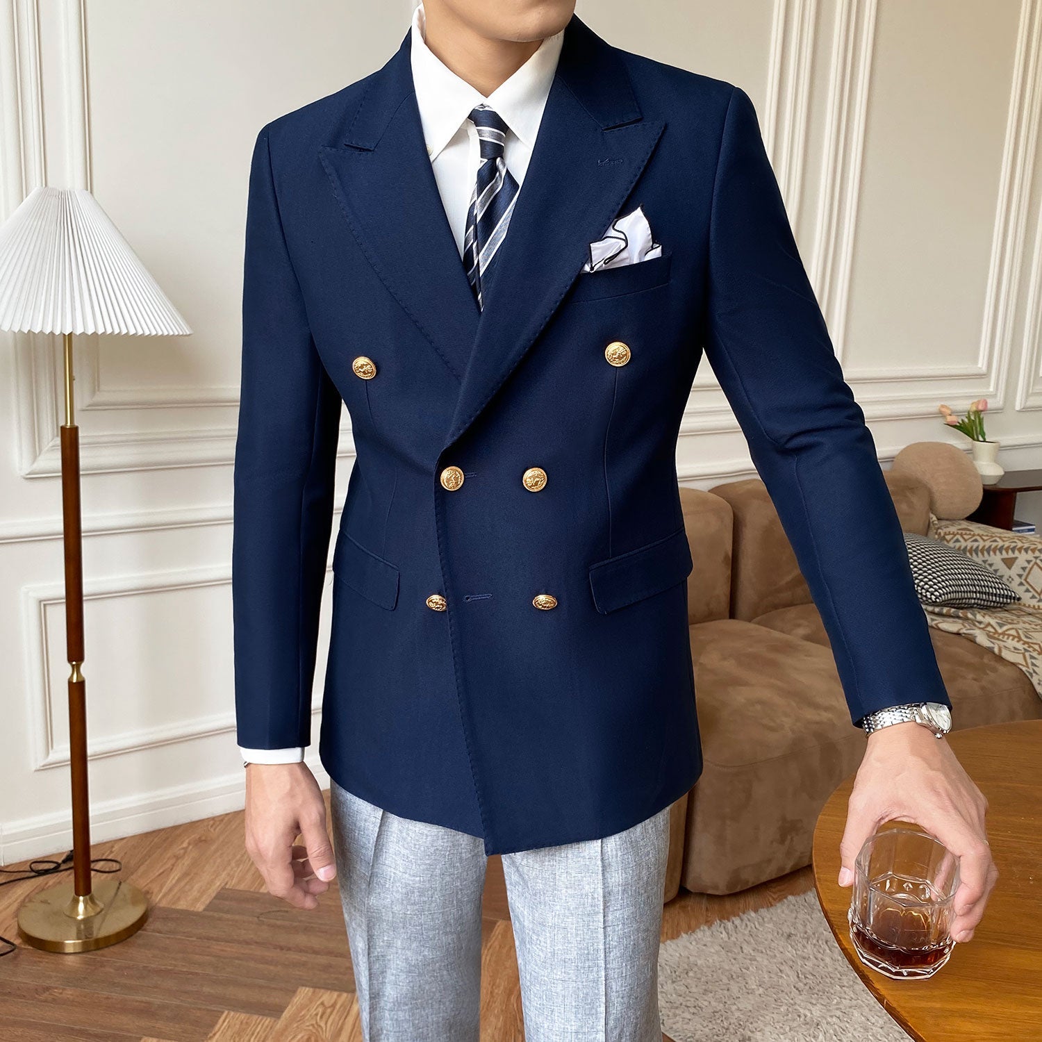 Double Breasted Suit Jacket Men