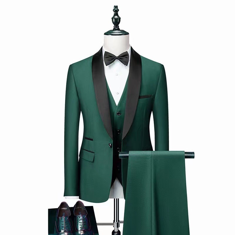 Conjunto de traje de 3 piezas para hombre, traje de esmoquin para novio de boda para hombre