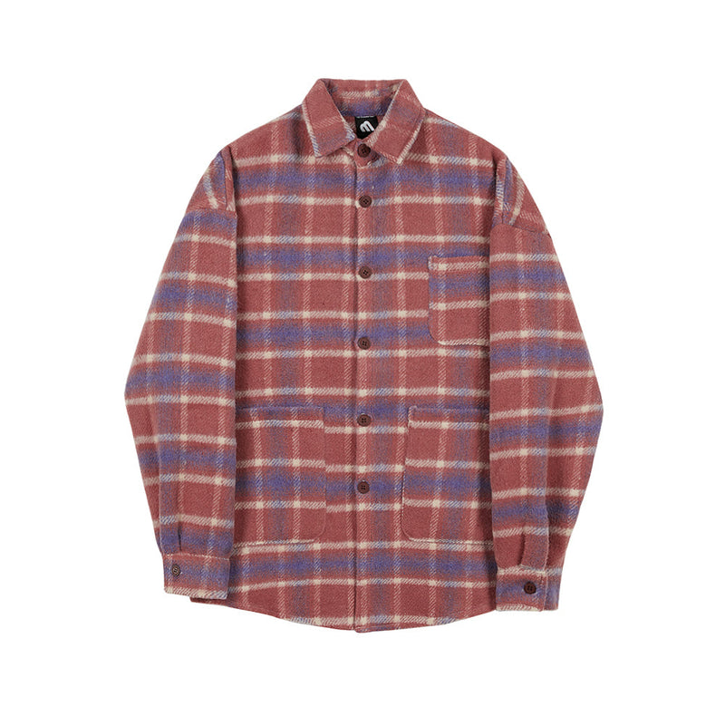 Men's Casual Cool Plaid shirt Jacket