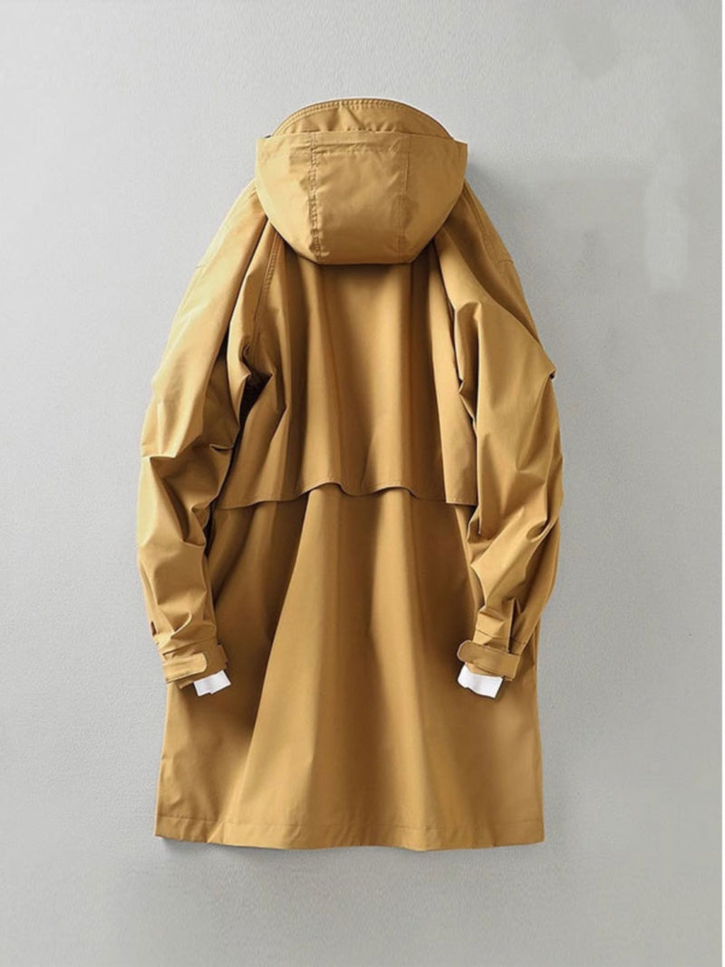 Men's Spring And Autumn Mid-length Trench Coat