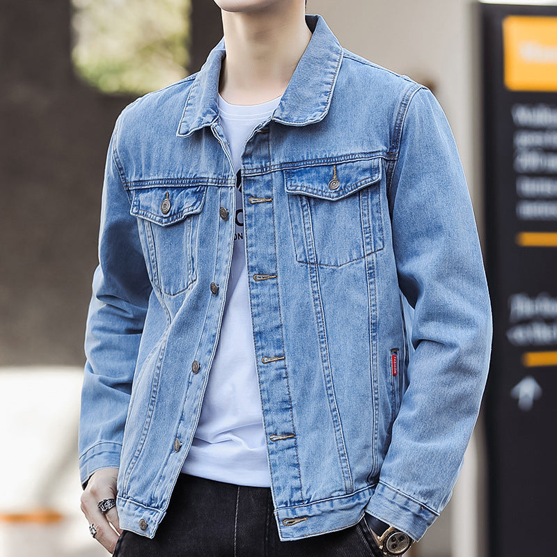 Casual Handsome Overalls denim Jacket Men