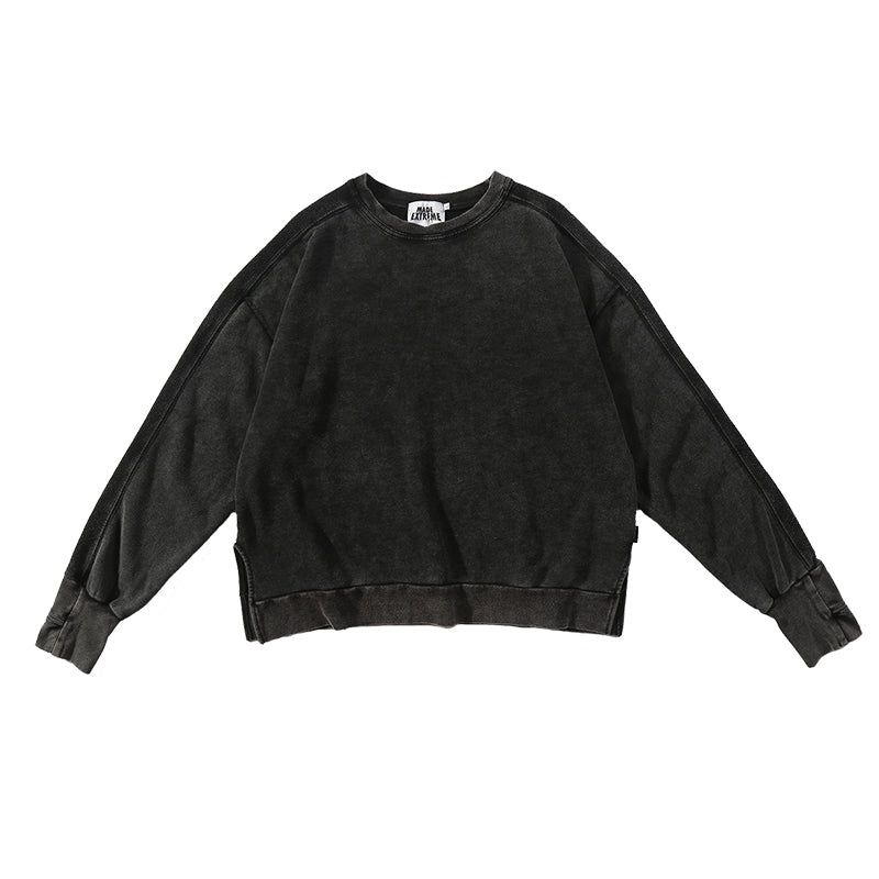 Loose slit sweater men