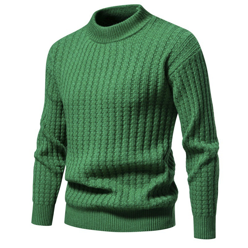 Maglione girocollo tinta unita da uomo autunnale