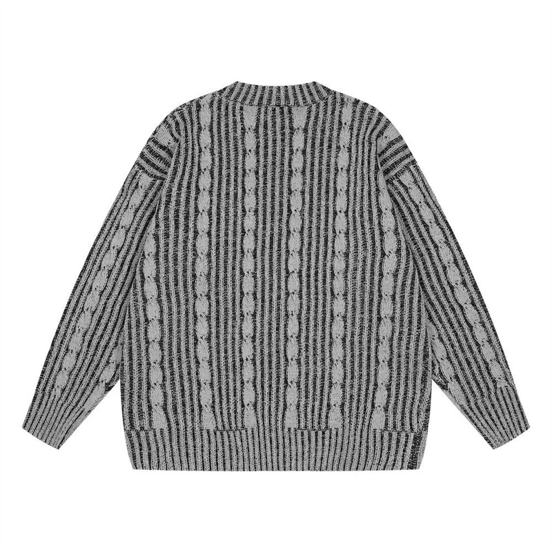 Vertical Stripes Casual Sweater Men