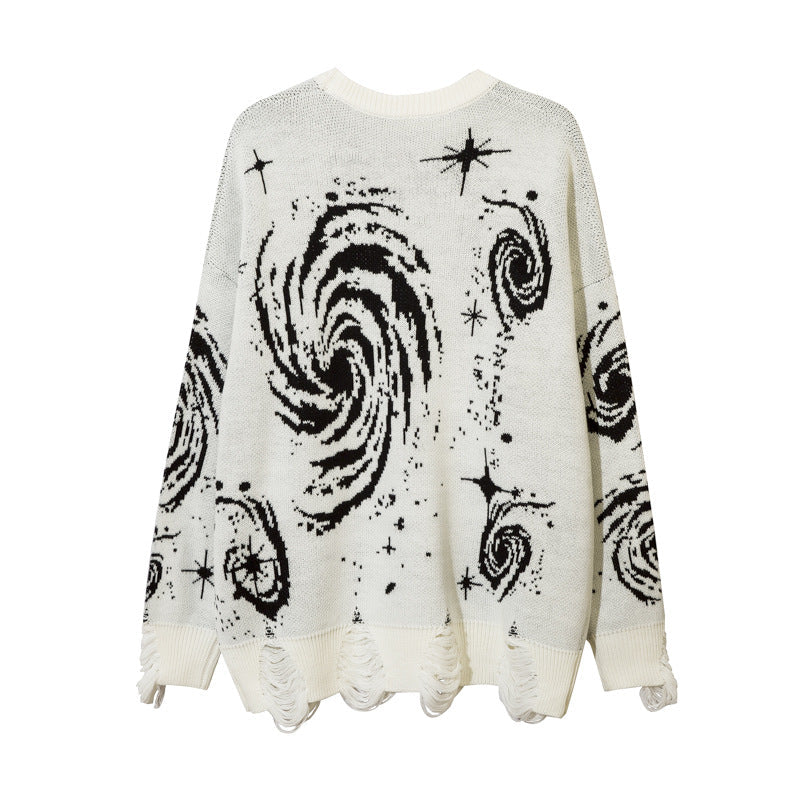 Maglione strappato Cosmic Starry Sky da uomo