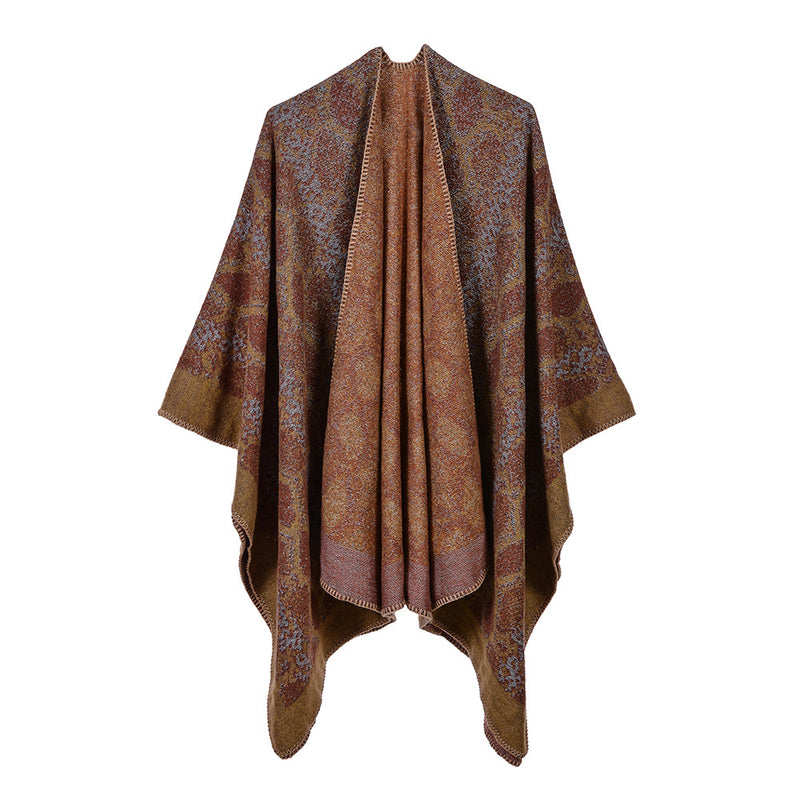 Reversible cashmere cloak