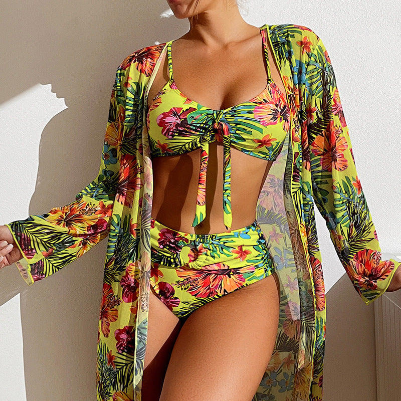 Long Sleeved Blouse Three Piece swimSuit