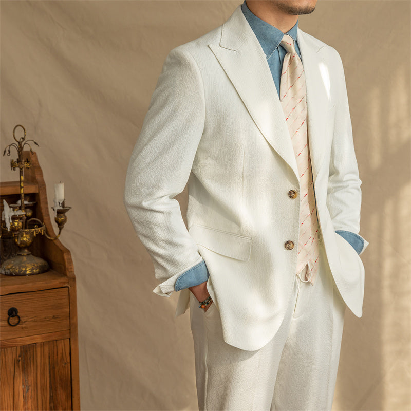 Bubble Yarn Breathable Half Lining Suit