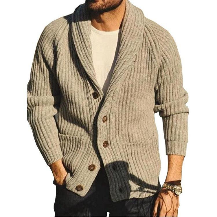 Plus Size Men's Knitted Sweater Winter Warm Coat