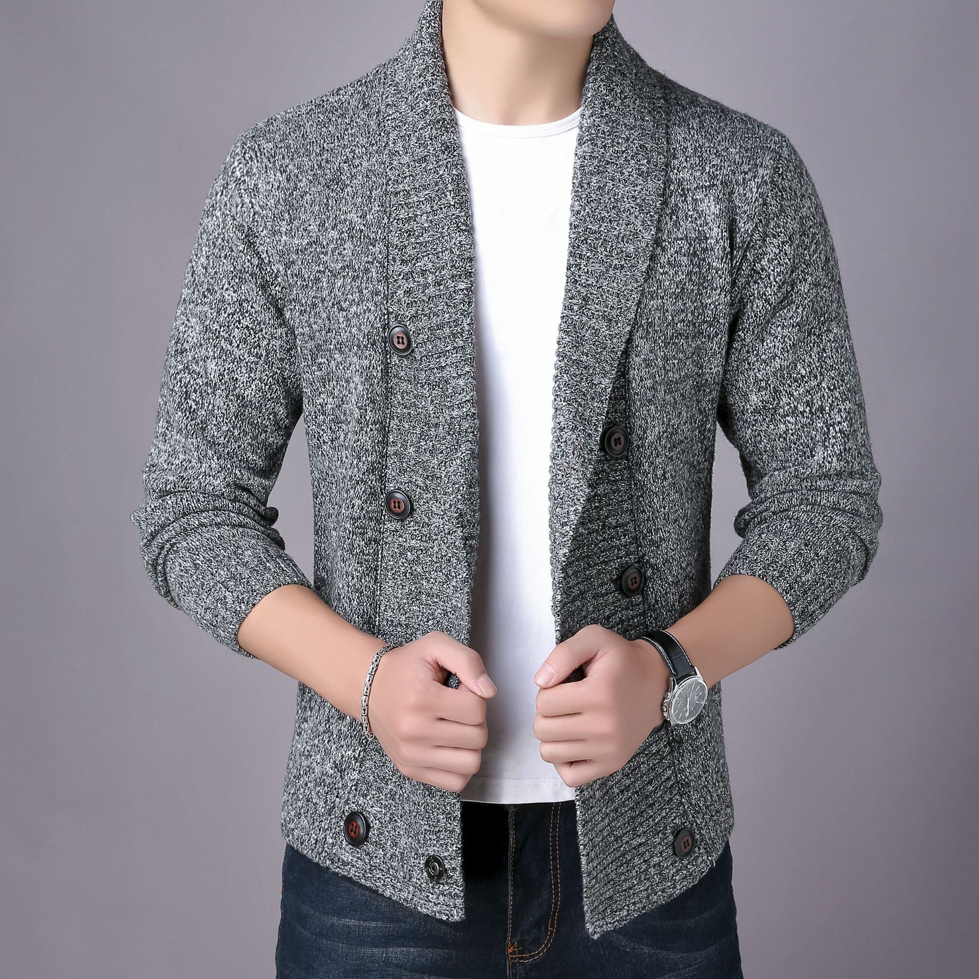 Youth Double Breasted Cardigan Sweater