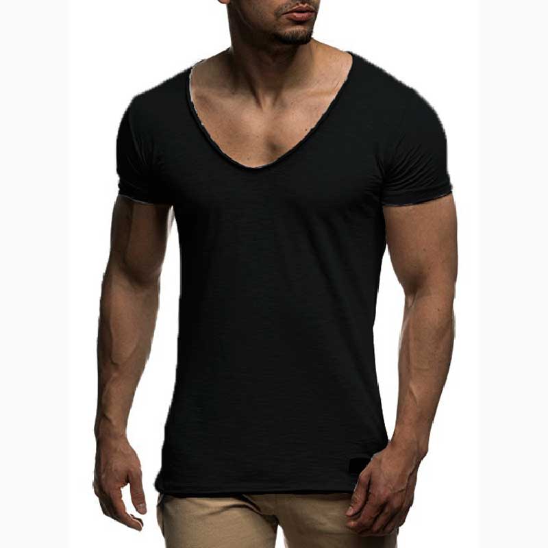 V Neck Short Sleeve Thin Top Tee Casual Summer T-shirt