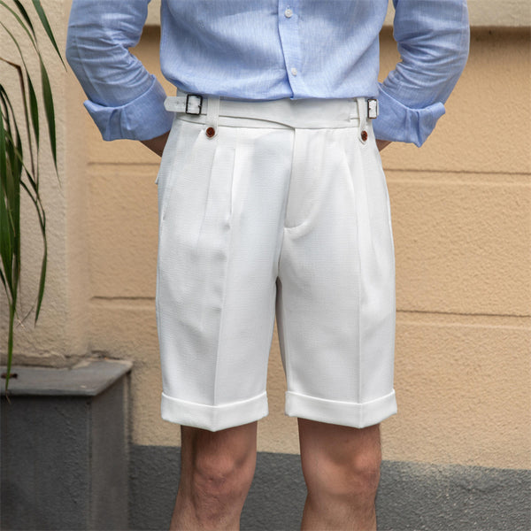 Pantalones cortos casuales finos y transpirables de cintura alta para hombre