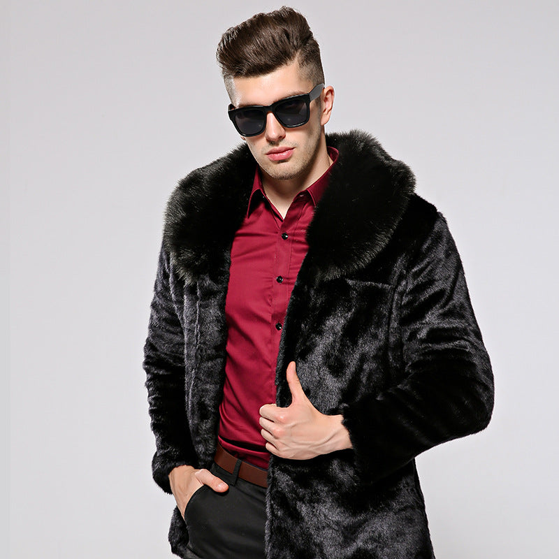 Faux Fur Winter Jacket Men