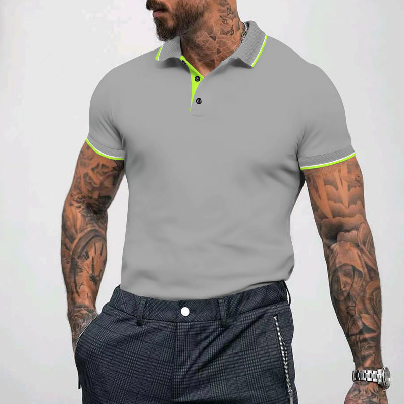 Polo Collar Short Sleeved Polo T-shirt