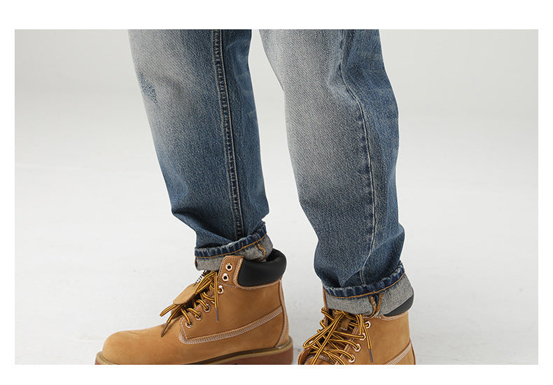 Retro Men's Casual Loose Straight-leg Jeans