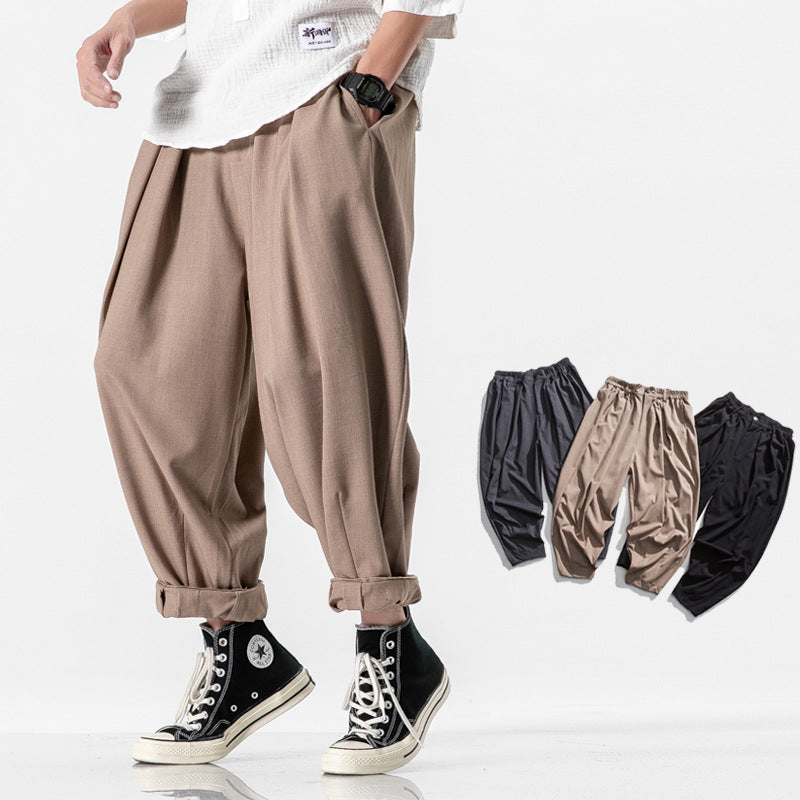 Men's Loose Stretchy Casual Ankle-Length Pants