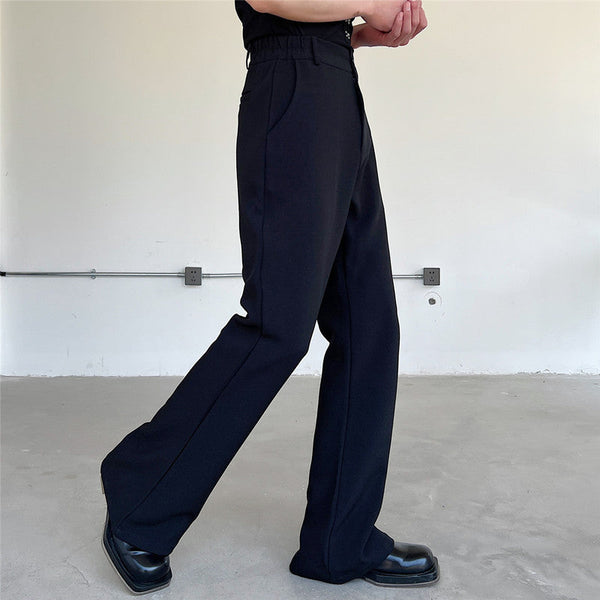 Men's Retro Niche Solid Color Flared Pants