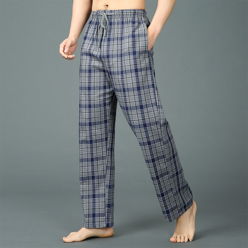 Men's Plaid Pajama Pants Pants Pure Cotton Breathable Pajamas