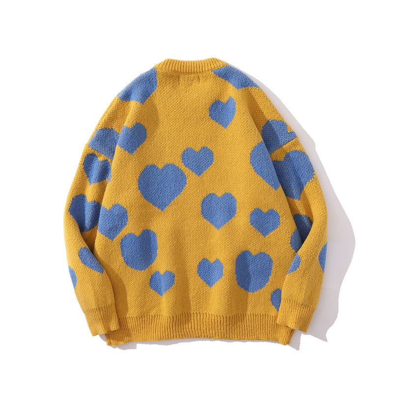 Jersey de jacquard con corazón para hombre