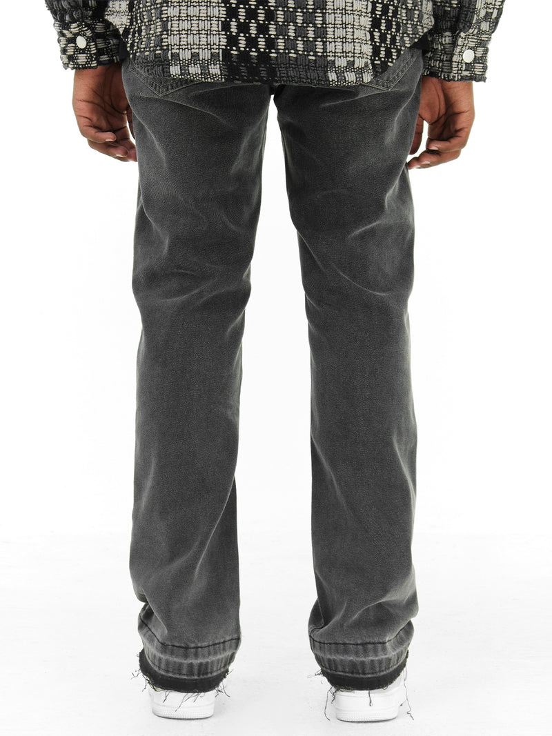 Pantalones elásticos de cintura media de mezclilla casual para hombres