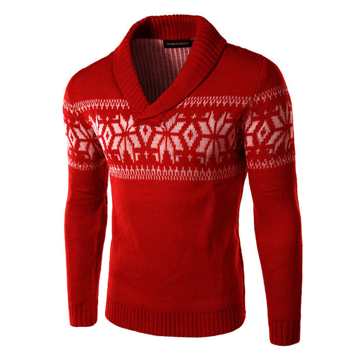 Maglione casual da uomo tutto-fiammifero di Natale