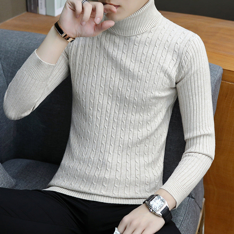 Slim-fit Sweater Men High Neck Bottoming Sweater