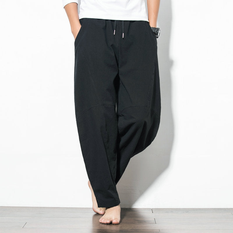 Imitating Linen Loose Casual Pants