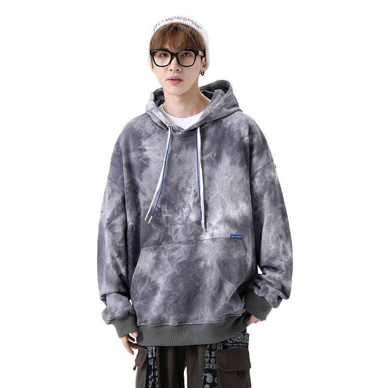 Camouflage Tie-dye Hooded Sweater Men's