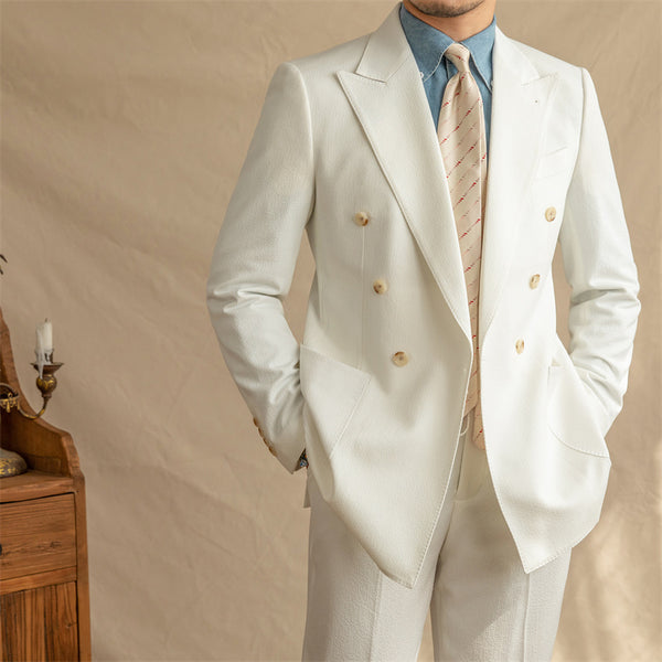 Men's Casual Seersucker Half Lined Suit