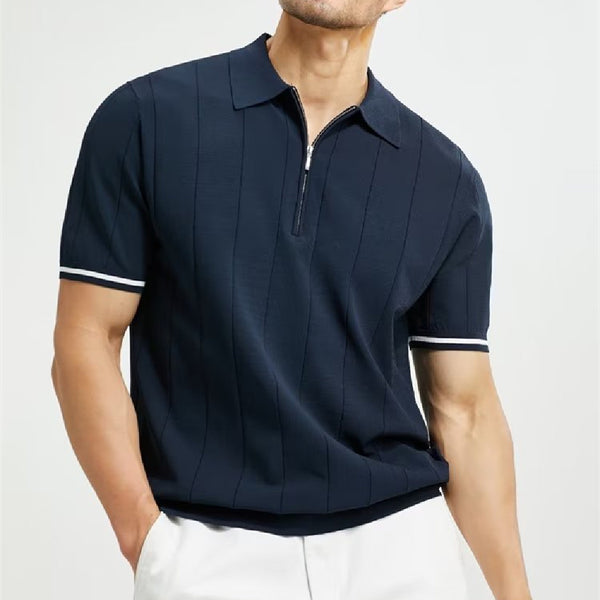 Short-sleeved Polo Summer Lapel Zipper T-shirt