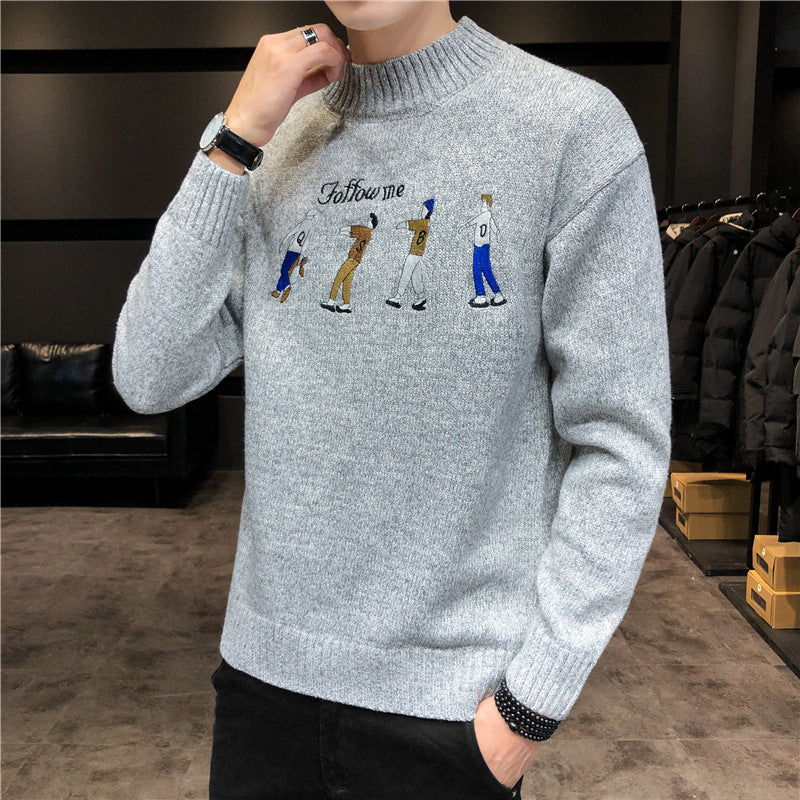 Loose Casual Round Neck Youth Winter Sweater Bottoming Shirt