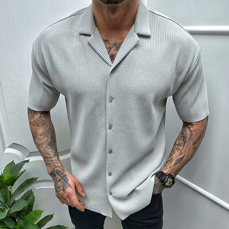 Men's Cozy Short Sleeve Loose Casual Shirt