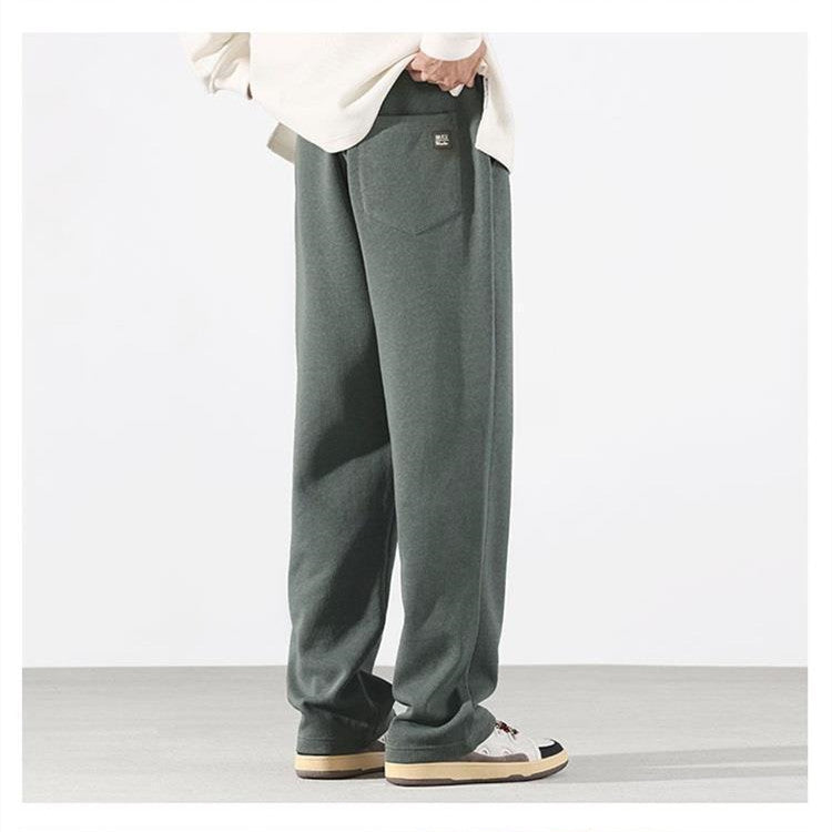 Spring And Summer New Knitted Japanese Loose Straight Mop Casual Pants