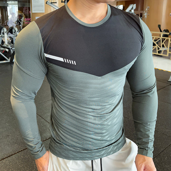 Sports Tights Men's Thin Long-sleeved Fitness t-shirt