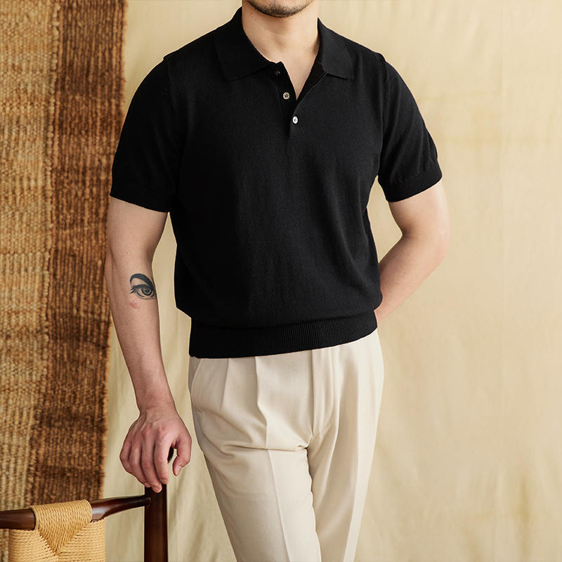 St. Tropez Knit Cotton Blend Polo Shirt