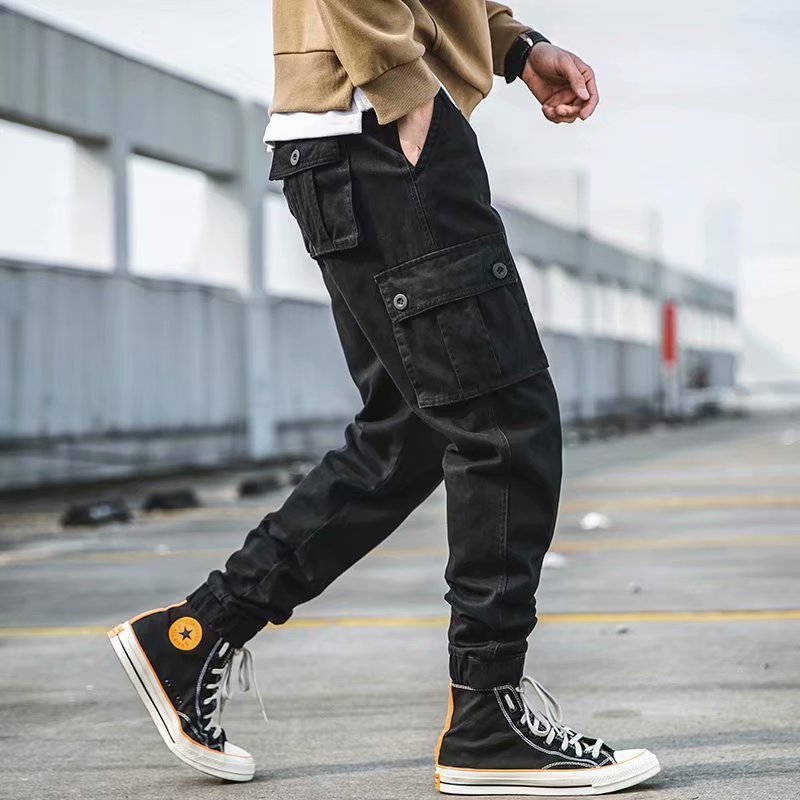 Men's American-style Retro Casual Loose Cropped Pants