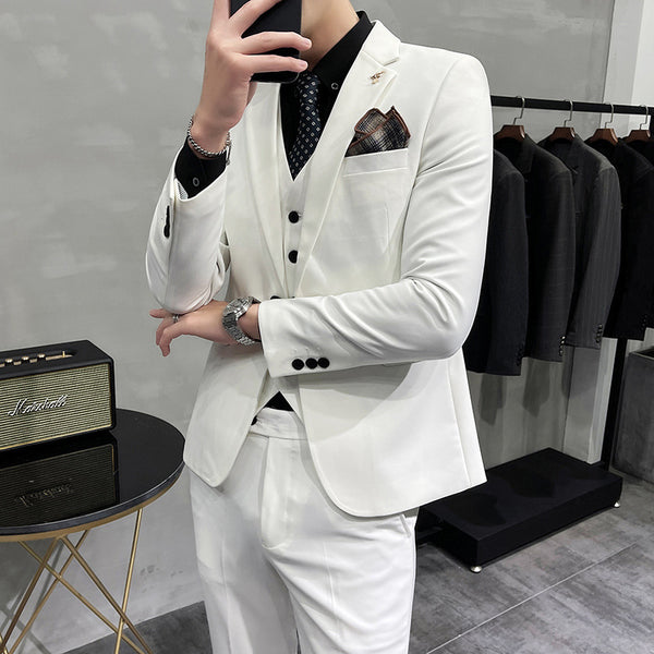 Men's Three-piece One Button Suit