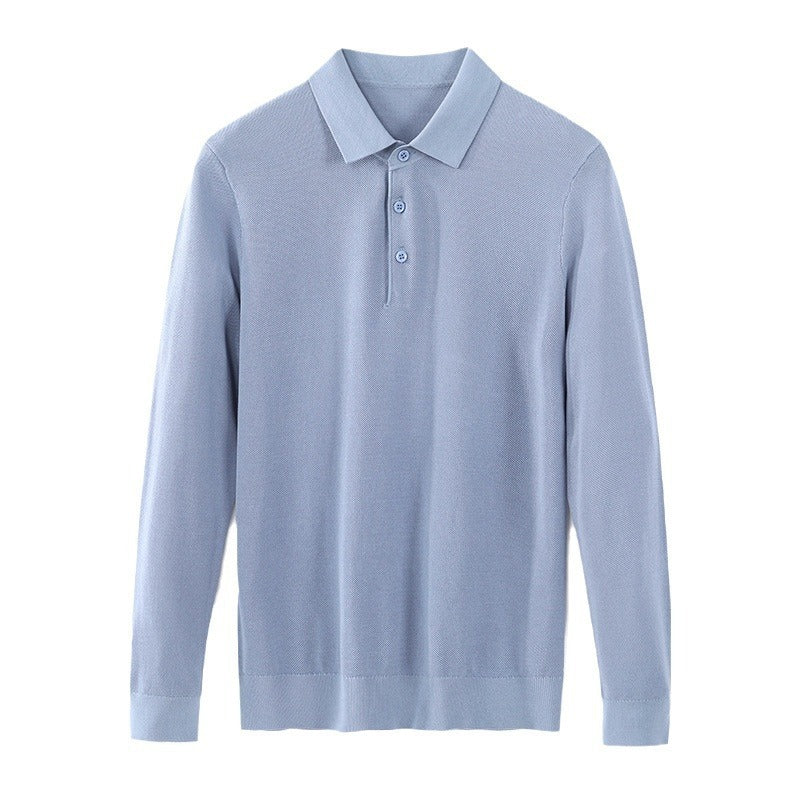 Men's Long Sleeve Mulberry Silk T-shirt