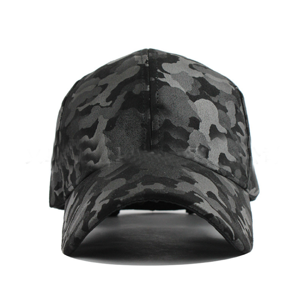 Camouflage suede baseball cap