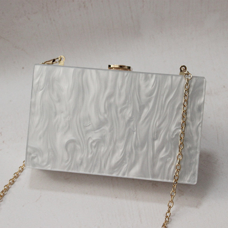 Pearlescent Acrylic Box Bag